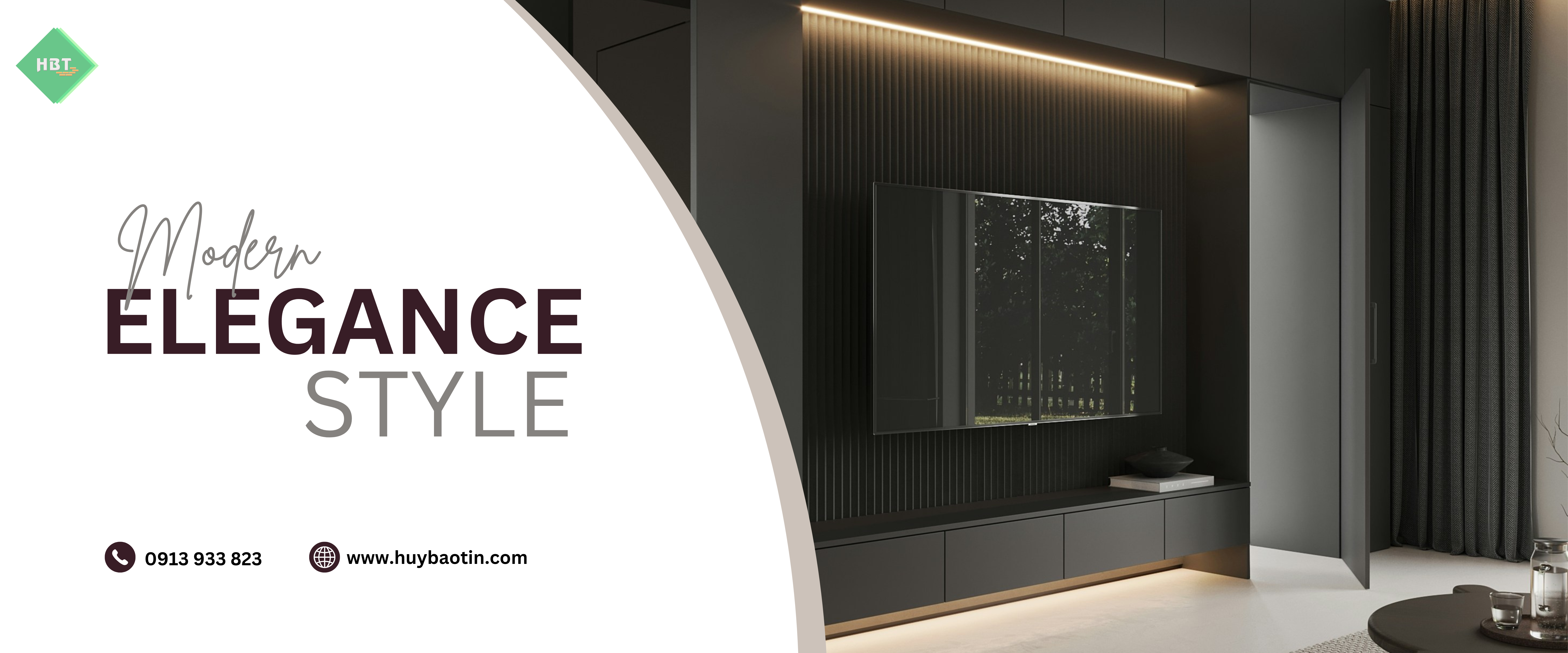 White and Gray Modern Real Estate Banner